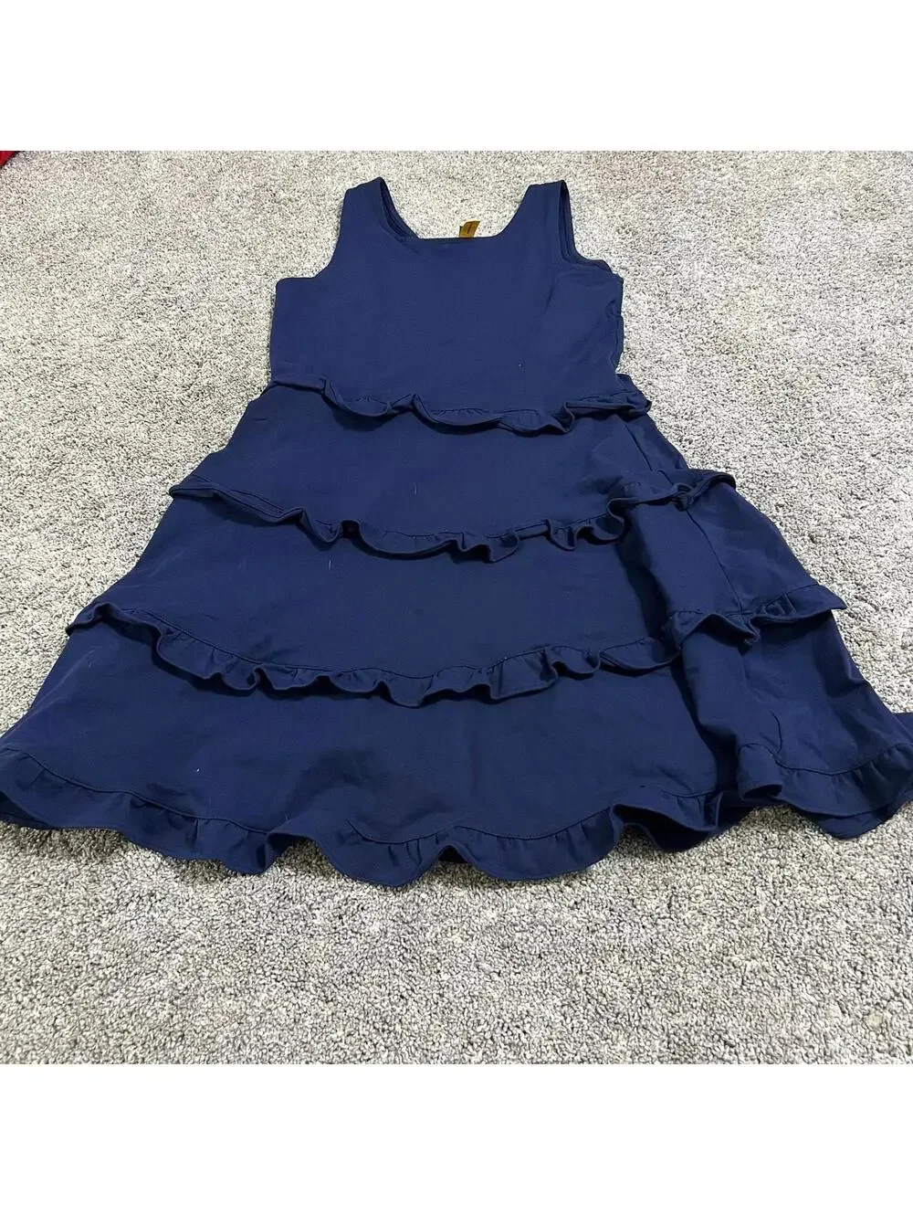Polo Ralph Lauren Girl's Youth Navy Ruffles Dress size XL